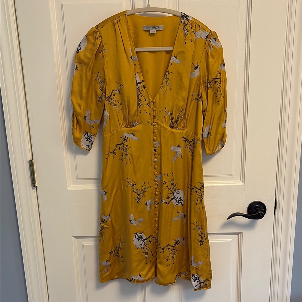 SALE - Allsaints Sz 6 Mini Yellow Dress - Priced to Sell